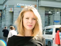 Feet - Ekaterina - 2016-08-08 Blonde in a black dress