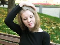 Feet - Ekaterina - 2016-08-08 Blonde in a black dress