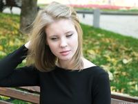 Feet - Ekaterina - 2016-08-08 Blonde in a black dress