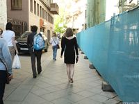 Feet - Ekaterina - 2016-08-08 Blonde in a black dress