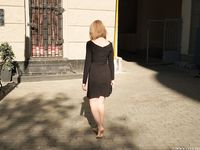 Feet - Ekaterina - 2016-08-08 Blonde in a black dress