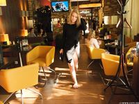 Feet - Ekaterina - 2016-08-08 Blonde in a black dress