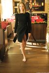 Feet - Ekaterina - 2016-08-08 Blonde in a black dress