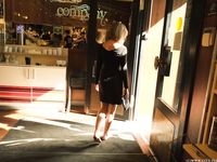 Feet - Ekaterina - 2016-08-08 Blonde in a black dress