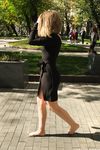 Feet - Ekaterina - 2016-08-08 Blonde in a black dress