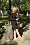 Feet - Ekaterina - 2016-08-08 Blonde in a black dress