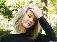 Feet - Ekaterina - 2016-08-08 Blonde in a black dress