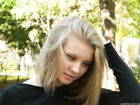 Feet - Ekaterina - 2016-08-08 Blonde in a black dress