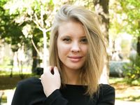 Feet - Ekaterina - 2016-08-08 Blonde in a black dress