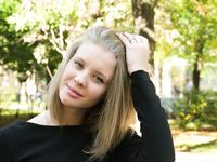 Feet - Ekaterina - 2016-08-08 Blonde in a black dress