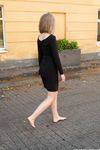 Feet - Ekaterina - 2016-08-08 Blonde in a black dress