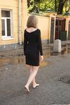Feet - Ekaterina - 2016-08-08 Blonde in a black dress