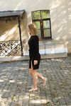 Feet - Ekaterina - 2016-08-08 Blonde in a black dress
