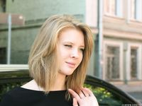 Feet - Ekaterina - 2016-08-08 Blonde in a black dress