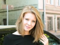 Feet - Ekaterina - 2016-08-08 Blonde in a black dress