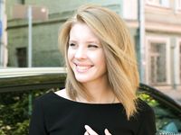 Feet - Ekaterina - 2016-08-08 Blonde in a black dress