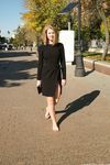 Feet - Ekaterina - 2016-08-08 Blonde in a black dress