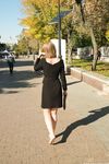 Feet - Ekaterina - 2016-08-08 Blonde in a black dress