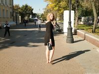 Feet - Ekaterina - 2016-08-08 Blonde in a black dress