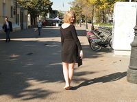 Feet - Ekaterina - 2016-08-08 Blonde in a black dress