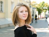 Feet - Ekaterina - 2016-08-08 Blonde in a black dress