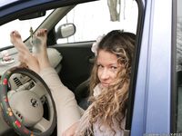 Feet - Ekaterina A - 2012-09-20 Car driver girl