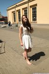Feet - Ekaterina D - 2016-04-06 Barefoot beauty in a white dress