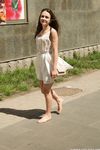 Feet - Ekaterina D - 2016-04-06 Barefoot beauty in a white dress