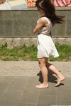 Feet - Ekaterina D - 2016-04-06 Barefoot beauty in a white dress
