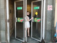 Feet - Ekaterina D - 2016-04-06 Barefoot beauty in a white dress