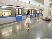 Feet - Ekaterina D - 2016-04-06 Barefoot beauty in a white dress