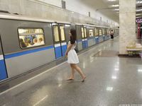 Feet - Ekaterina D - 2016-04-06 Barefoot beauty in a white dress