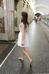 Feet - Ekaterina D - 2016-04-06 Barefoot beauty in a white dress