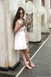 Feet - Ekaterina D - 2016-04-06 Barefoot beauty in a white dress