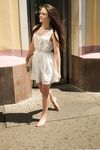Feet - Ekaterina D - 2016-04-06 Barefoot beauty in a white dress