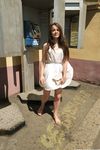 Feet - Ekaterina D - 2016-04-06 Barefoot beauty in a white dress