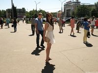 Feet - Ekaterina D - 2016-04-06 Barefoot beauty in a white dress