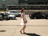 Feet - Ekaterina D - 2016-04-06 Barefoot beauty in a white dress