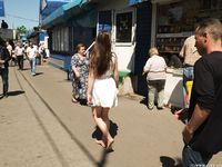 Feet - Ekaterina D - 2016-04-06 Barefoot beauty in a white dress