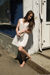Feet - Ekaterina D - 2016-04-06 Barefoot beauty in a white dress