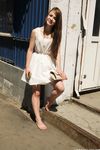 Feet - Ekaterina D - 2016-04-06 Barefoot beauty in a white dress
