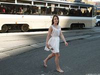 Feet - Ekaterina D - 2016-04-06 Barefoot beauty in a white dress