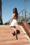 Feet - Ekaterina D - 2016-04-06 Barefoot beauty in a white dress
