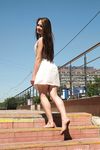 Feet - Ekaterina D - 2016-04-06 Barefoot beauty in a white dress