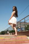 Feet - Ekaterina D - 2016-04-06 Barefoot beauty in a white dress