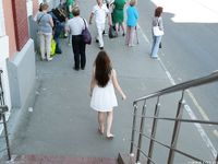 Feet - Ekaterina D - 2016-04-06 Barefoot beauty in a white dress