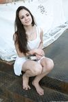 Feet - Ekaterina D - 2016-04-06 Barefoot beauty in a white dress