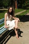 Feet - Ekaterina D - 2016-04-06 Barefoot beauty in a white dress