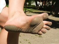 Feet - Ekaterina D - 2016-04-06 Barefoot beauty in a white dress