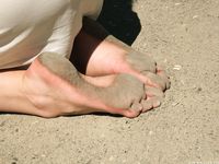 Feet - Ekaterina D - 2016-04-06 Barefoot beauty in a white dress